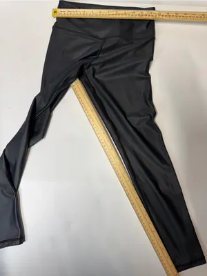ZYIA Black High-Waist Leggings ankle length Shiny black size 4 thumbnail 2