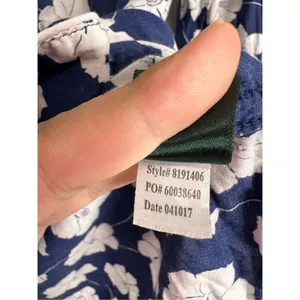 Lauren Ralph Lauren Pajama‎ Shirt Floral Small Blue/Pink Collared thumbnail 8