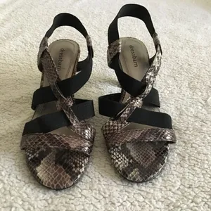 ‎Dress Barn Walda snake skin heels size 6 thumbnail 2