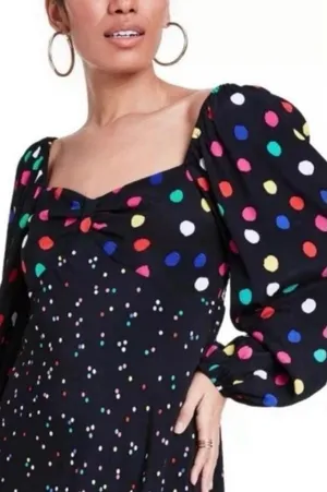 RIXO x Target Polka Dot Sweetheart Puff Sleeve Swing Dress Size 12 Limited thumbnail 1