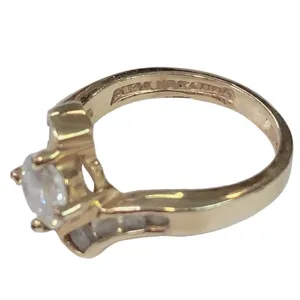 14K Hard Gold Electroplated CZ Ring Sz 7‎ thumbnail 5