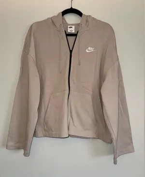 NIKE women’s Long Sleeve Fleece Zipper Active Hoodie sweater sz L ✨ thumbnail 1