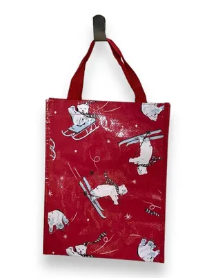 Vera Bradley Beary Merry Polar Bears Market Tote Shopping Bag Reusable Christmas thumbnail 6