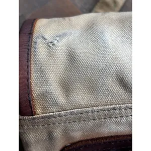 Vintage Ghurka Field Bag Crossbody Tan Canvas Brown Leather Safari Messenger Y2K thumbnail 11