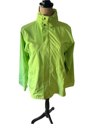 Lauren Ralph Lauren Lime Green Rain Jacket Wind Breaker Size M (21” PTP) thumbnail 7