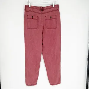 Anthropologie Pleat Front Tapered Leg Pants Women's Size 28 Boho‎ Chic thumbnail 4