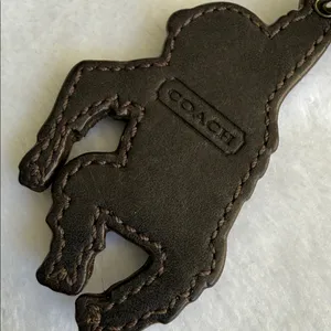 COACH Vintage Calf Hair Monkey Key Fob Bag Charm Keychain thumbnail 3