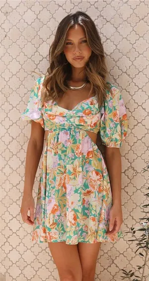 HELLO MOLLY‎ On The Beat Floral Mini Dress thumbnail 1