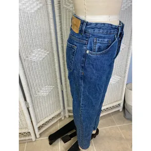 Pull & Bear High Waist Tapered Jeans US 30 Blue Vintage Wash Denim‎ Fall Autumn thumbnail 2