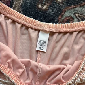 Victoria’s Secret lounge sleep pj’s Peach‎ Set crushed velvet bra shorts thumbnail 2