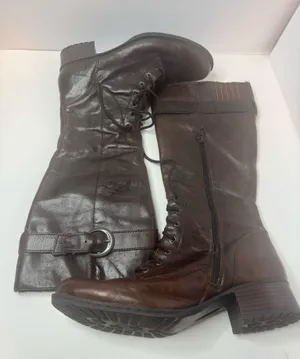 B.O.C. Brown Leather Tall Riding Boots Size 9 thumbnail 4