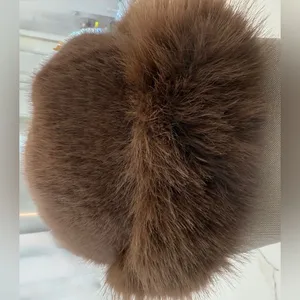 Women's Light Brown Fluffy Faux Fur Cap Fur Hat Fur Hats Mongolian Hat thumbnail 3