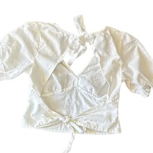 Abercrombie & Fitch White Tie-Back Blouse thumbnail 2