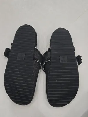 Zara Woman's Black Denim Slip-On Sandals With Buckle Size 7.5US/ 38 thumbnail 6