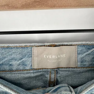 Everlane Cotton Light Blue Denim Button Fly High Rise‎ Straight Ankle Jean thumbnail 5