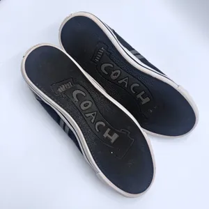 Coach Polly Signature Monogram Sneakers Womens 9B Black Jacquard Patent Low Top thumbnail 8