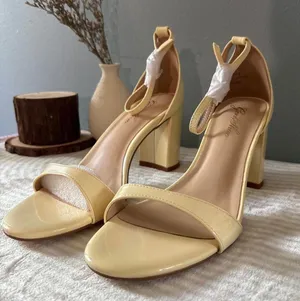 & Other Stories Warm Lemon Block Heel Sandals thumbnail 1