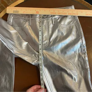 J. Crew Full-length demi-boot pant‎ in metallic faux leather 26T Tall holiday thumbnail 10