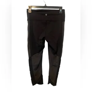 Lululemon‎ Black Mesh Wunder Under Crop Align Leggings Size 6 thumbnail 2