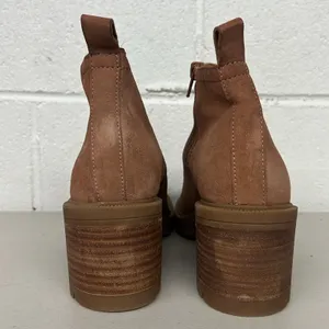 Lucky brand sz 9 brown summah heeled leather bootie boot ankle lug sole Chelsea thumbnail 5