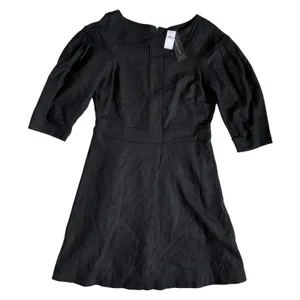 Banana‎ Republic Factory Womens 4 Black Linen Blend Boat Neck Mini Dress NWT thumbnail 2