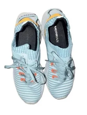 Merrell Embark Lace Size 9 Harbor Grey Teal Orange Sneaker J067274 thumbnail 5