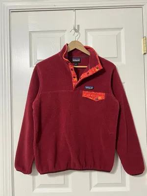 Patagonia Women’s Synchilla Lightweight Snap-T Pullover Arrow Red Aztec Small thumbnail 2