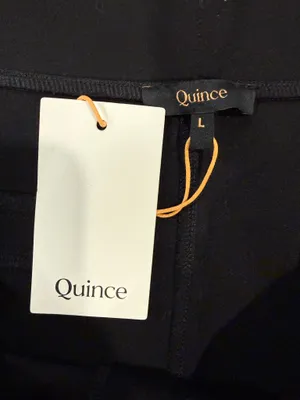 QUINCE Ultra-Stretch Ponte Straight Leg Pants Women Size Large Petite Black NWT thumbnail 4
