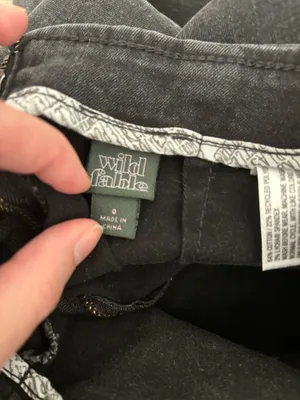 Wild Fable Black Denim Skirt Mini thumbnail 3