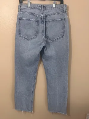 AGOLDE Los Angeles Premium Jeans – Size 30, Straight Leg with Raw Hem thumbnail 3