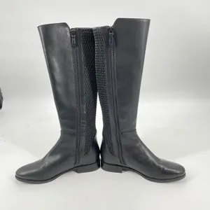 Cole Haan Black‎ Leather Knee High Riding Boots Women's Size 6B Equestrian thumbnail 3