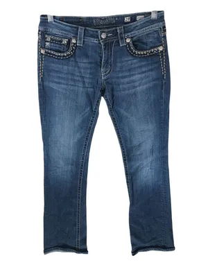 Miss Me Womens Jeans JS5408B8 Boot Cut Embellished Embroidered Low Rise 29 thumbnail 1