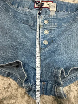 Old Navy Y2K Low Rise Denim Micro Shorts Blue Size 4 Vintage 90s thumbnail 6