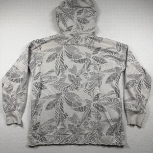 Aerie Palm Print Hoodie Gray White Lightweight Women’s Small Oversized thumbnail 9