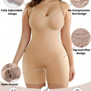 2 Pack — Seamless Shapewear Bodysuit - Tan and Brown NWOT thumbnail 3