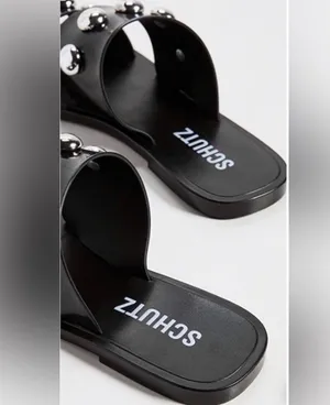 NEW Schutz Square Toe Lizzie Slide~Black~Jelly~10 / 40 ~Gorgeous Statement Shoes thumbnail 4
