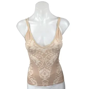 Free People Intimately Mercury Cream Beige Seamless Floral Cami Tank Top XS/S thumbnail 2
