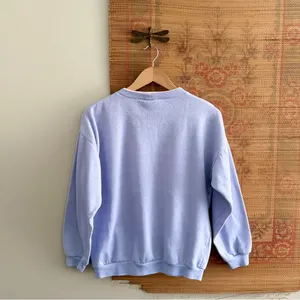 Hanes Vintage 80s Argyle Knit Detail Lavender Purple Sweatshirt thumbnail 5