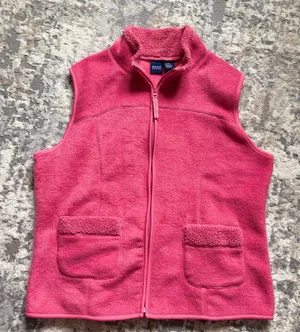 Basic editions XL pink fleece vest thumbnail 1