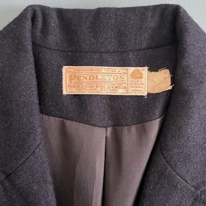 Vintage‎ Pendleton Navy Blue Virgin Wool Double Button Blazer Womens Jacket thumbnail 4