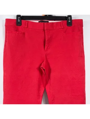 Banana Republic Sloan Fit Red Crop Pants Size 10 thumbnail 2