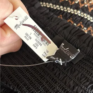 NWT Madewell Poplin Puff-Sleeve Mini‎ Dress 100% Cotton Size Large thumbnail 5