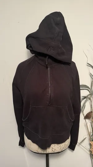 Lululemon Scuba Oversized Half-Zip Hoodie - M/L -‎ Black Fade thumbnail 1