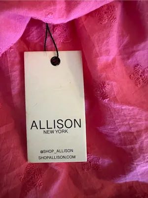 Allison nwt pink eyelet babydoll eyelet square neck Medium $154 thumbnail 6
