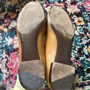 Tory Burch Priscilla Leather Flat Vicuña Womens 7 Tan thumbnail 5