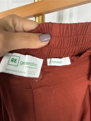ReGeneration Celebrity Pink Rust Wide Leg Trousers Size L High Rise thumbnail 10