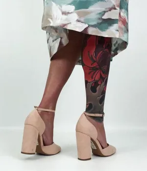 ASOS Pleasant High Block Heels in Blush Pink | Size 7 thumbnail 3