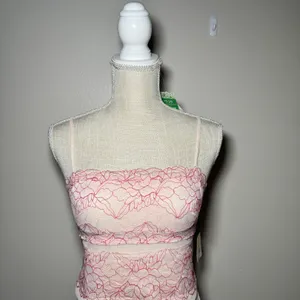 Free People Intimately | Double Date Embroidered Mesh Crop Camisole thumbnail 6