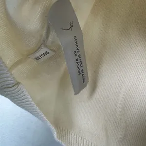 Ann Taylor Loft Womens Ivory 100% Pima Cotton V-Neck 3/4 Sleeve Sweater Large thumbnail 4