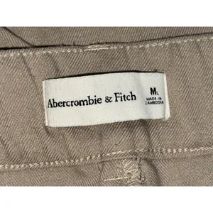 Abercrombie & Fitch Tan Khaki Pleated High Waisted Wide Leg Trousers Pant Size M thumbnail 3